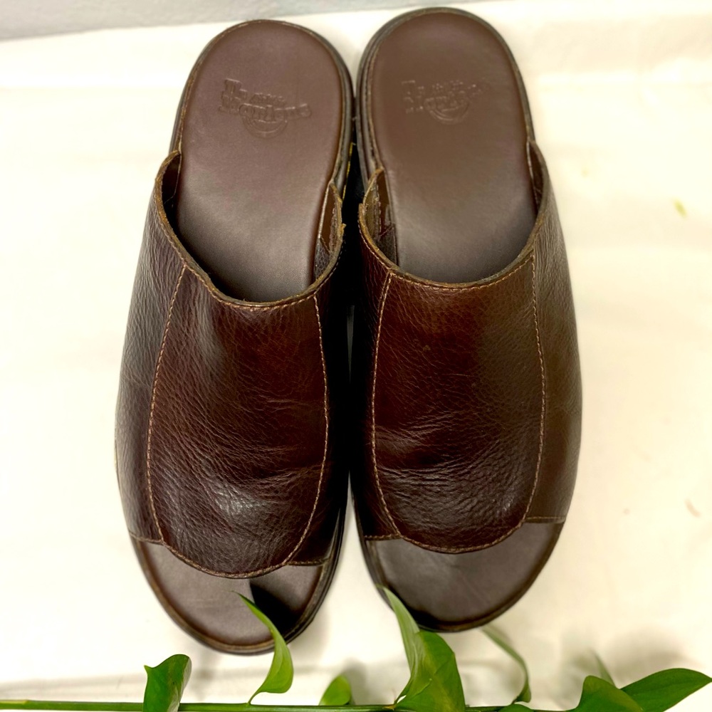 Men’s Dr. Martens Slip-on Brown Leather Sandals 11